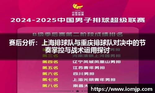 赛后分析：上海排球队与重庆排球队对决中的节奏掌控与战术运用探讨